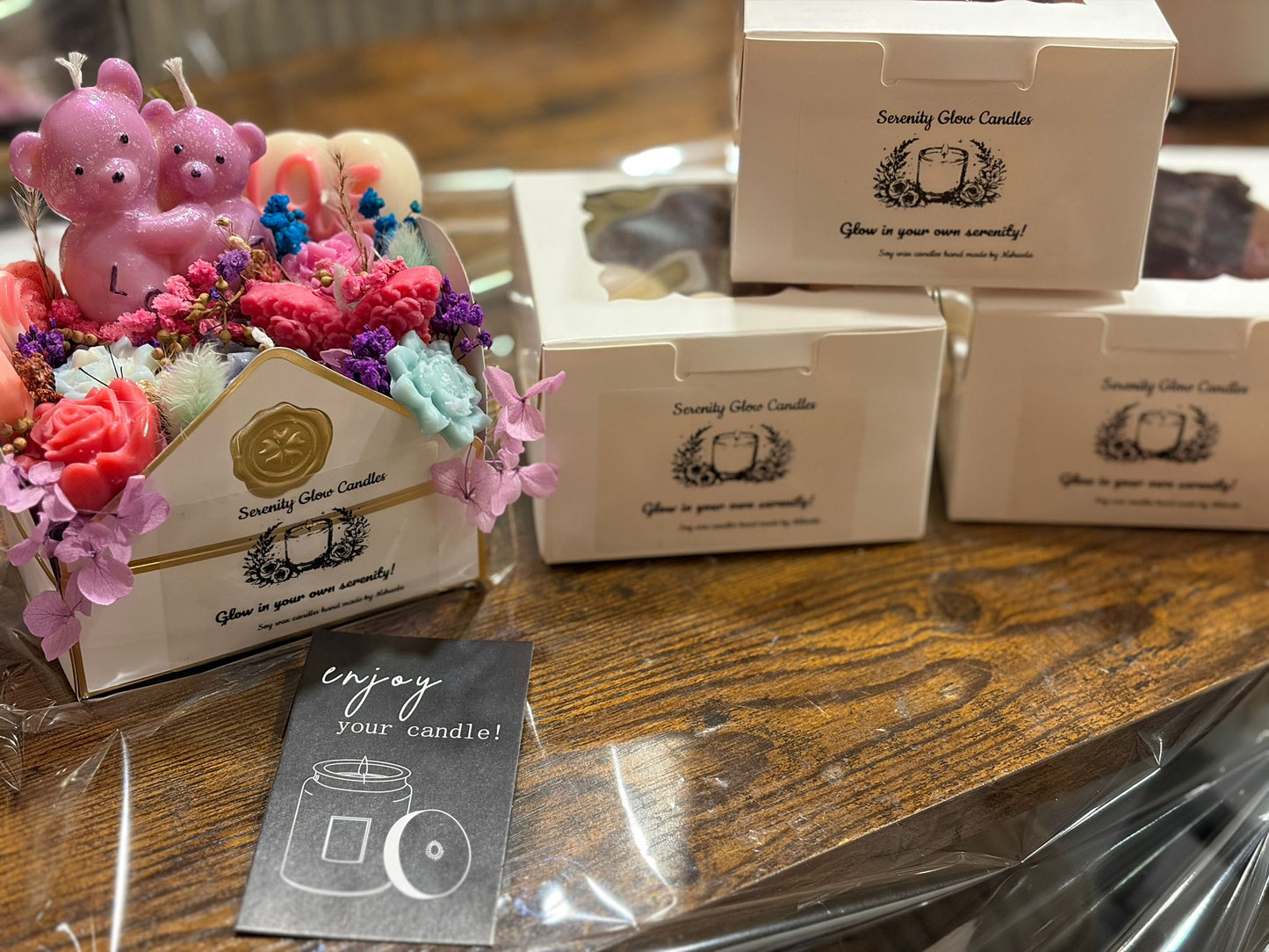 Teddy Bear Gift Set with Flowers