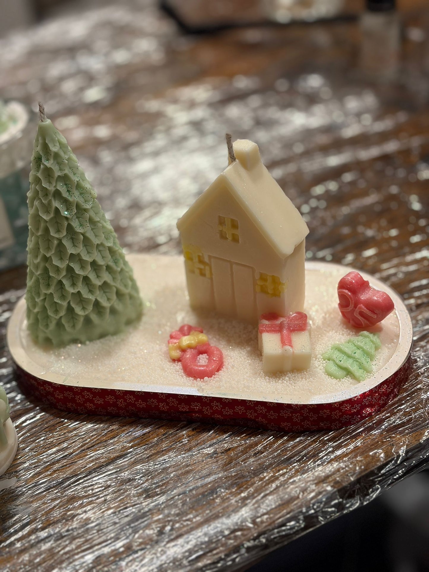 Winter Wonderland Scene Candle Set - Christmas Village Display