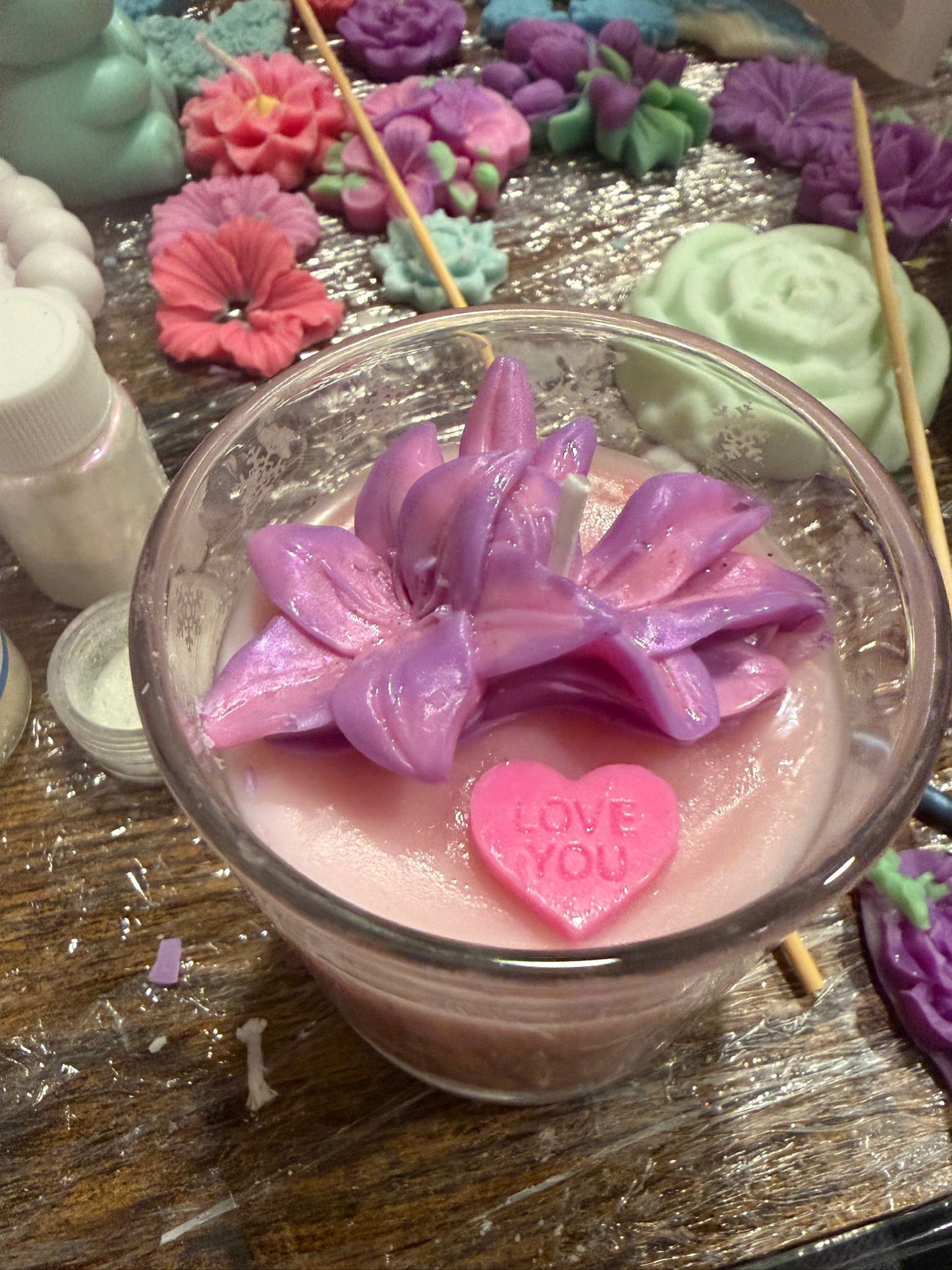 Sweet Lily Glass Candle