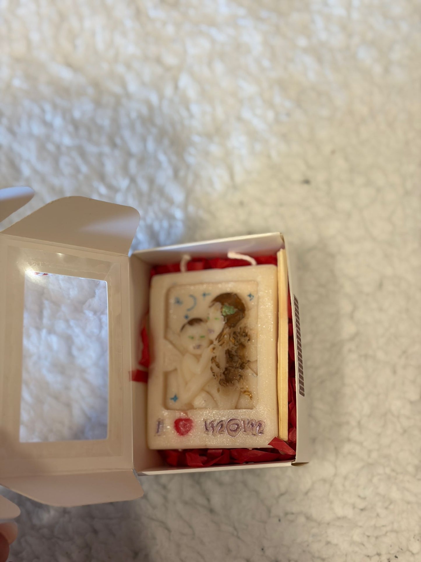 "I ♥ Mom" Mother & Child Candle