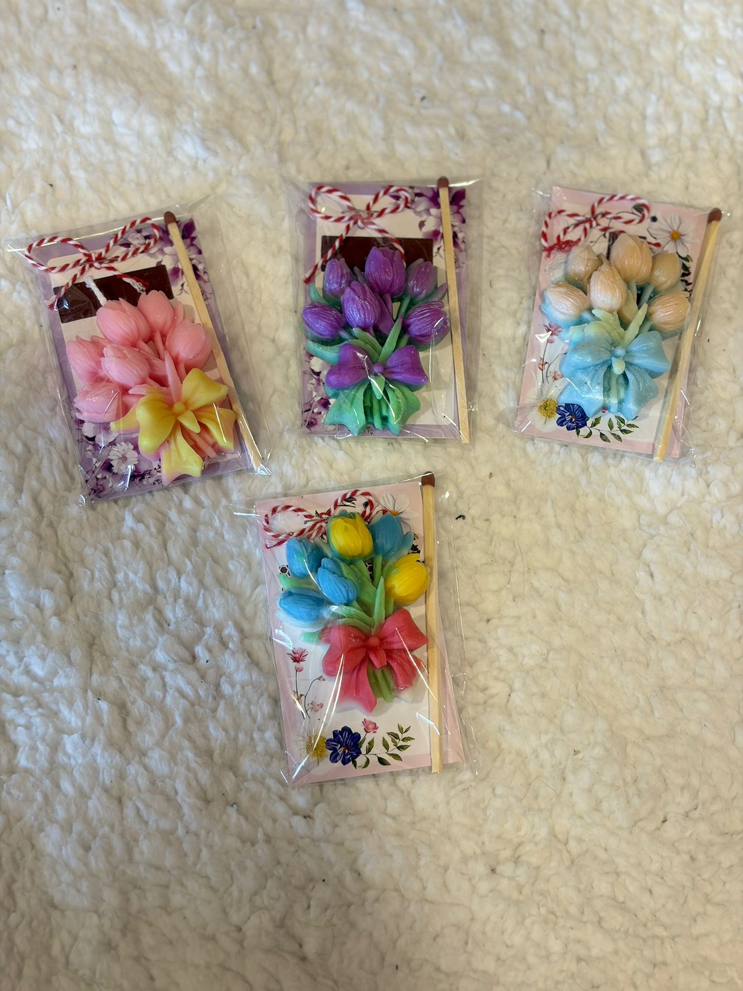 Handmade Floral Mărțișor Candles