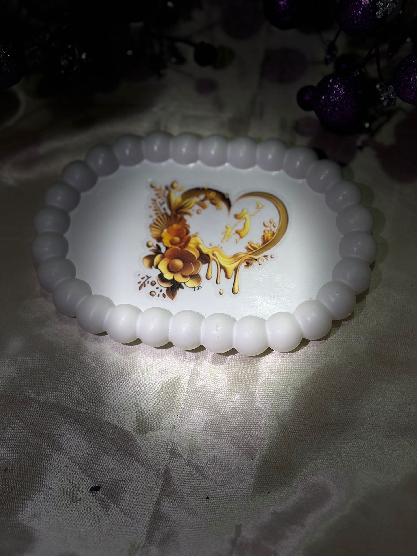 White Tray with Sunflower and Mama Text