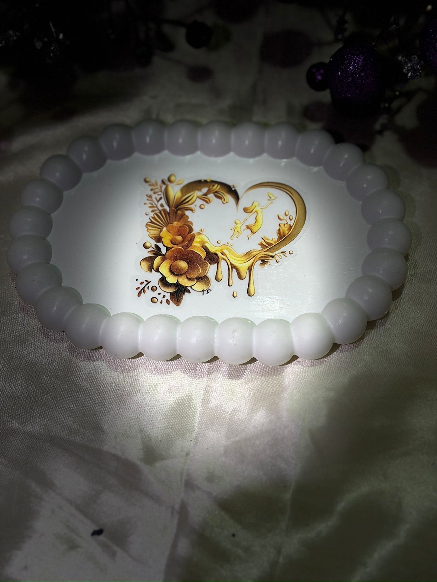 White Tray with Sunflower and Mama Text