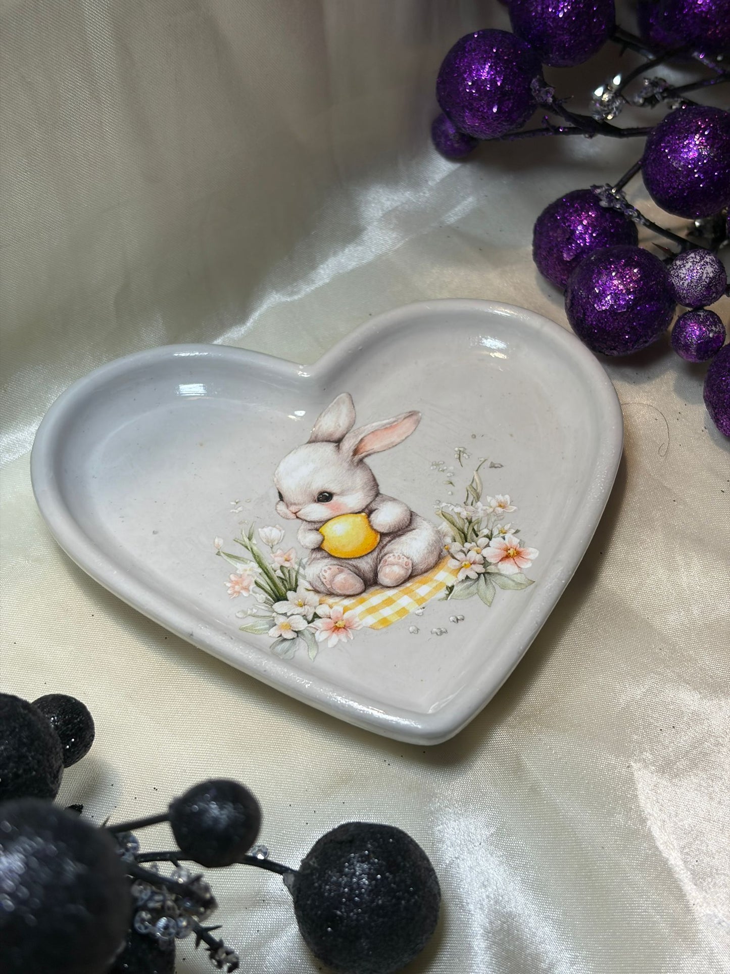 Easter Heart Tray – Bunny with Egg
