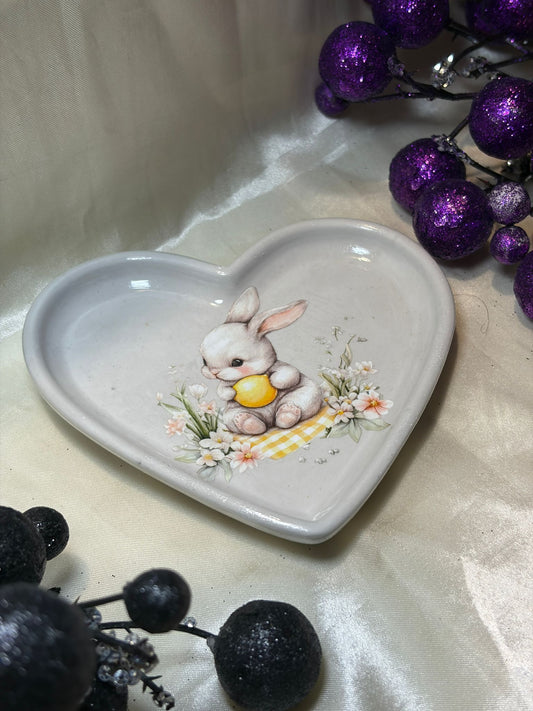 Easter Heart Tray – Bunny with Egg