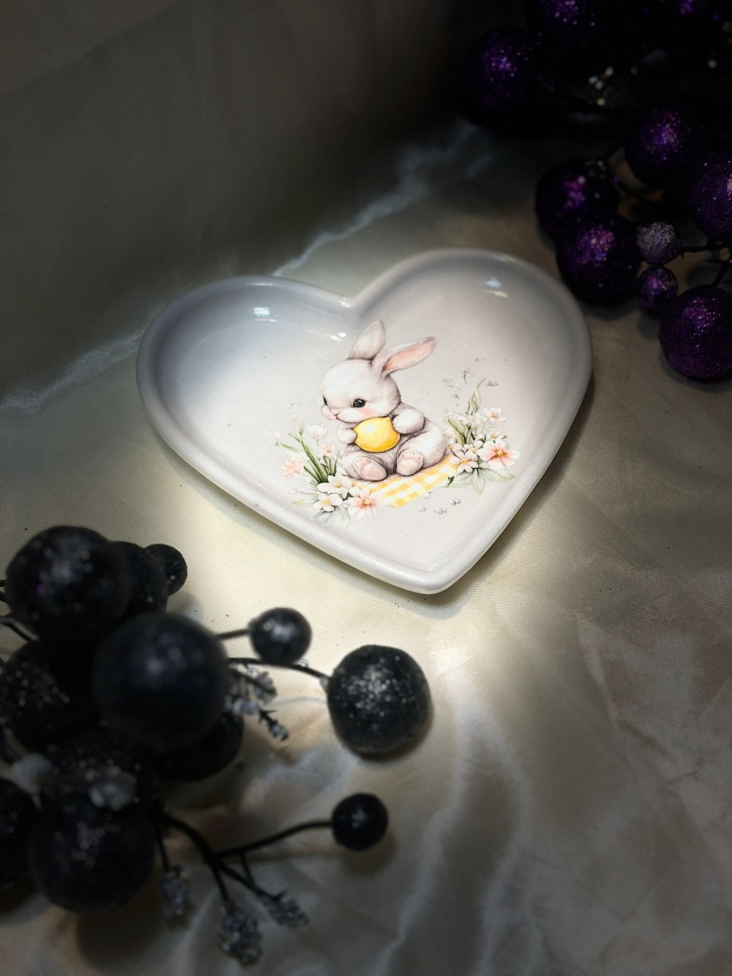 Easter Heart Tray – Bunny with Egg