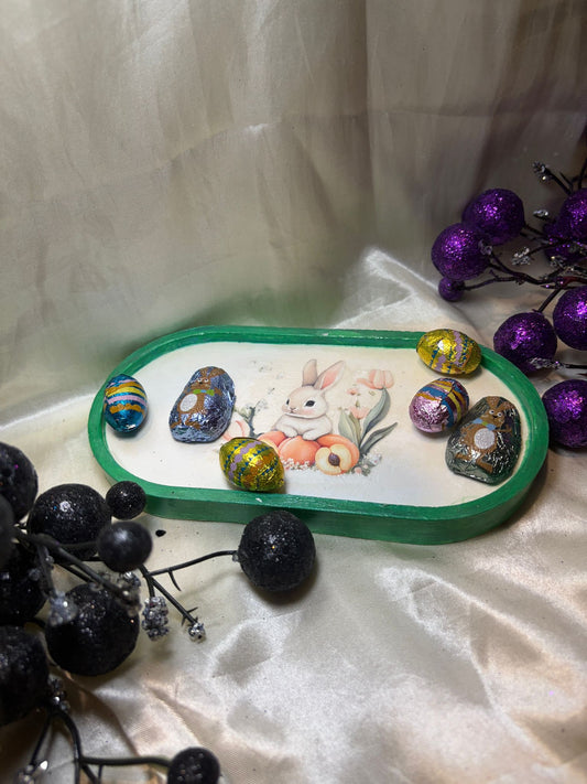 Easter Oval Tray – Bunny Garden