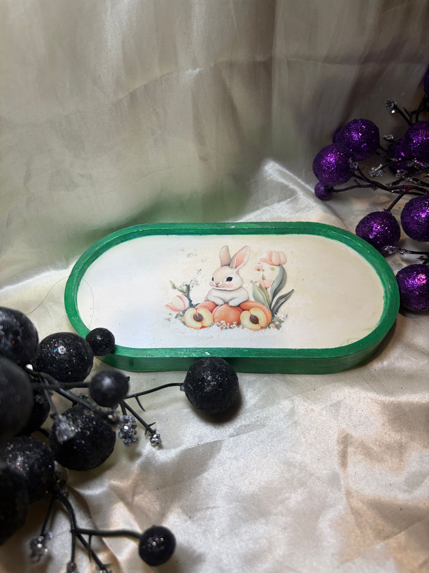 Easter Oval Tray – Bunny Garden