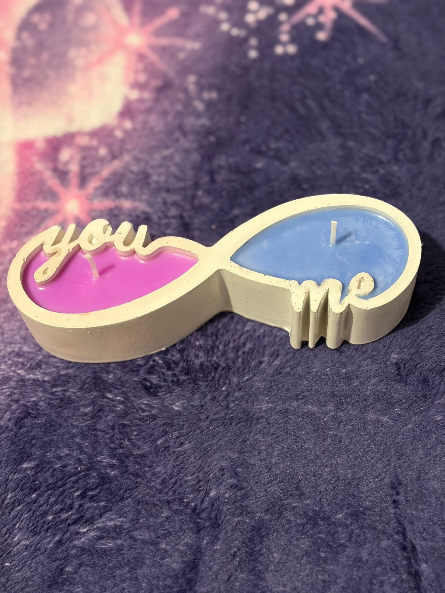 "You & Me" Infinity Candle in Handmade Container