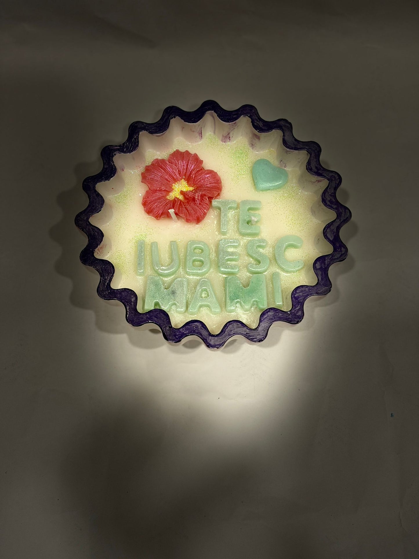 Te Iubesc Mami Floral Candle - Mother's Day Gift