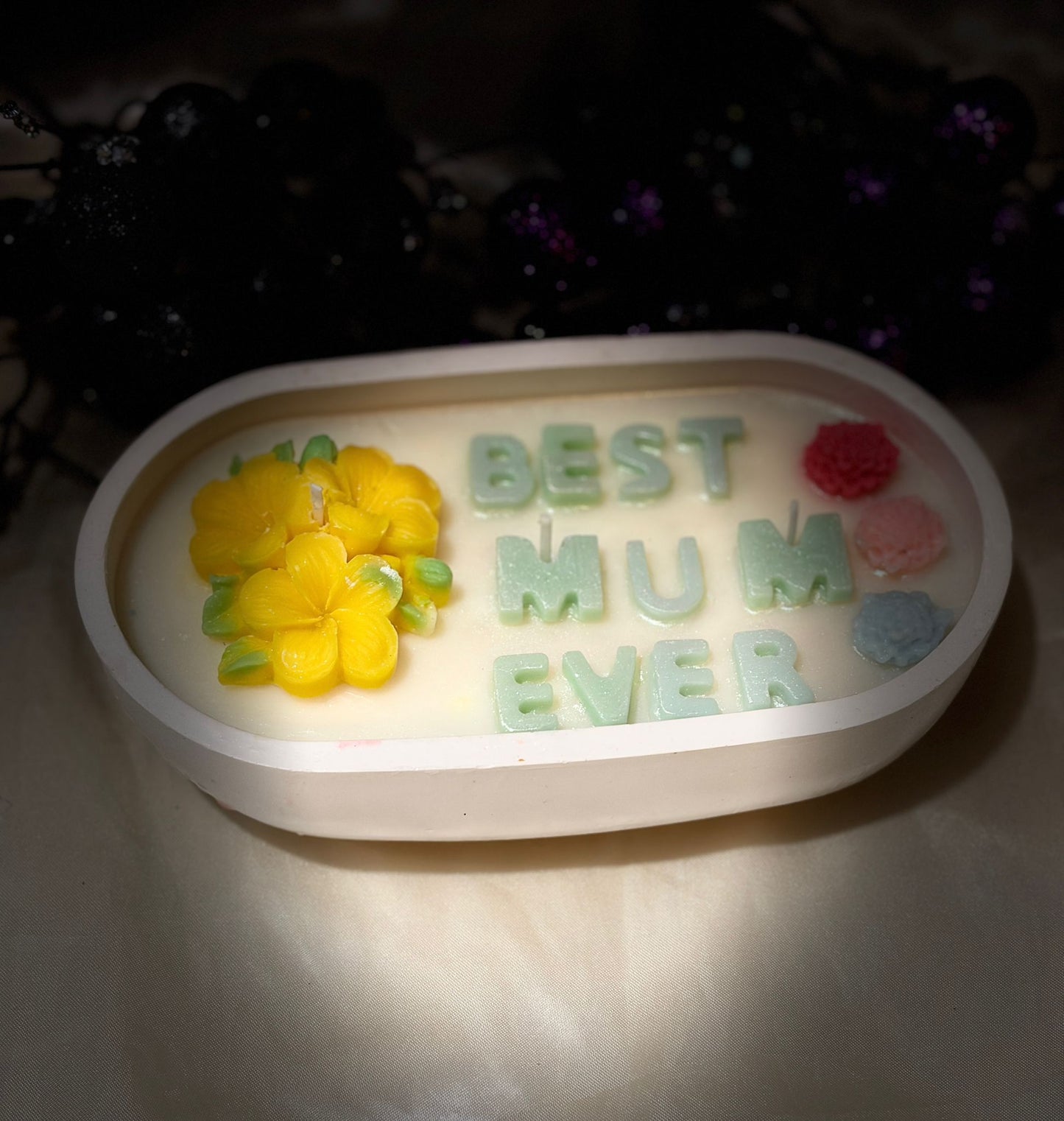 Best Mum Ever Floral Candle - Mother's Day Gift