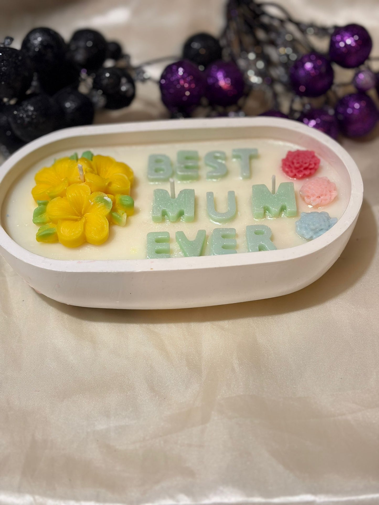 Best Mum Ever Floral Candle - Mother's Day Gift