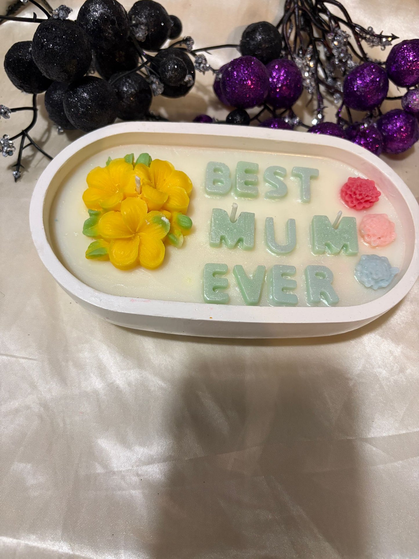 Best Mum Ever Floral Candle - Mother's Day Gift