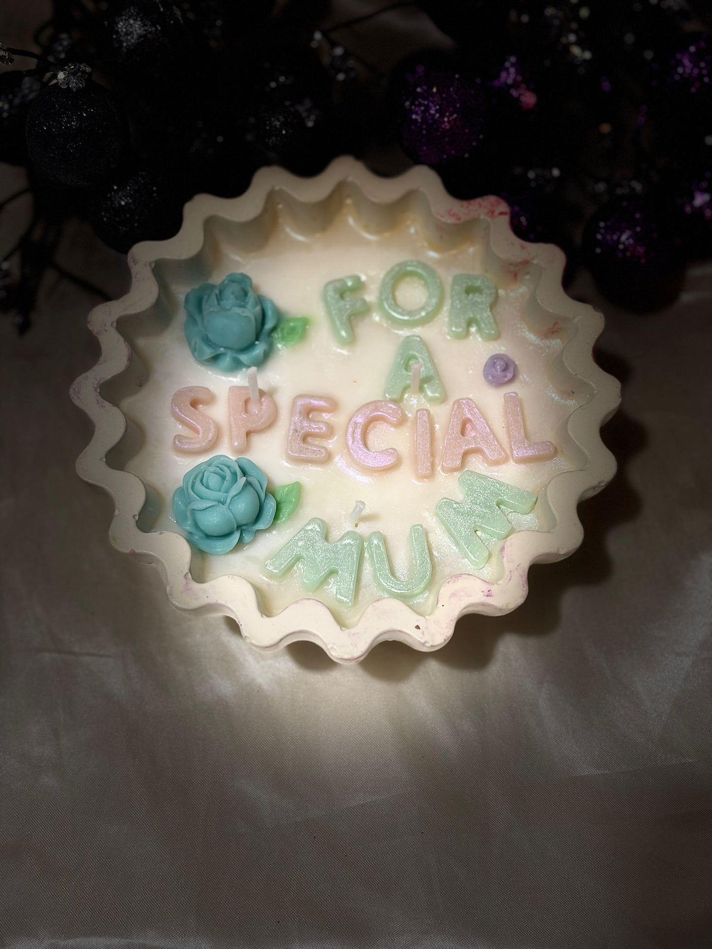 For a Special Mum Floral Candle - Mother's Day Gift