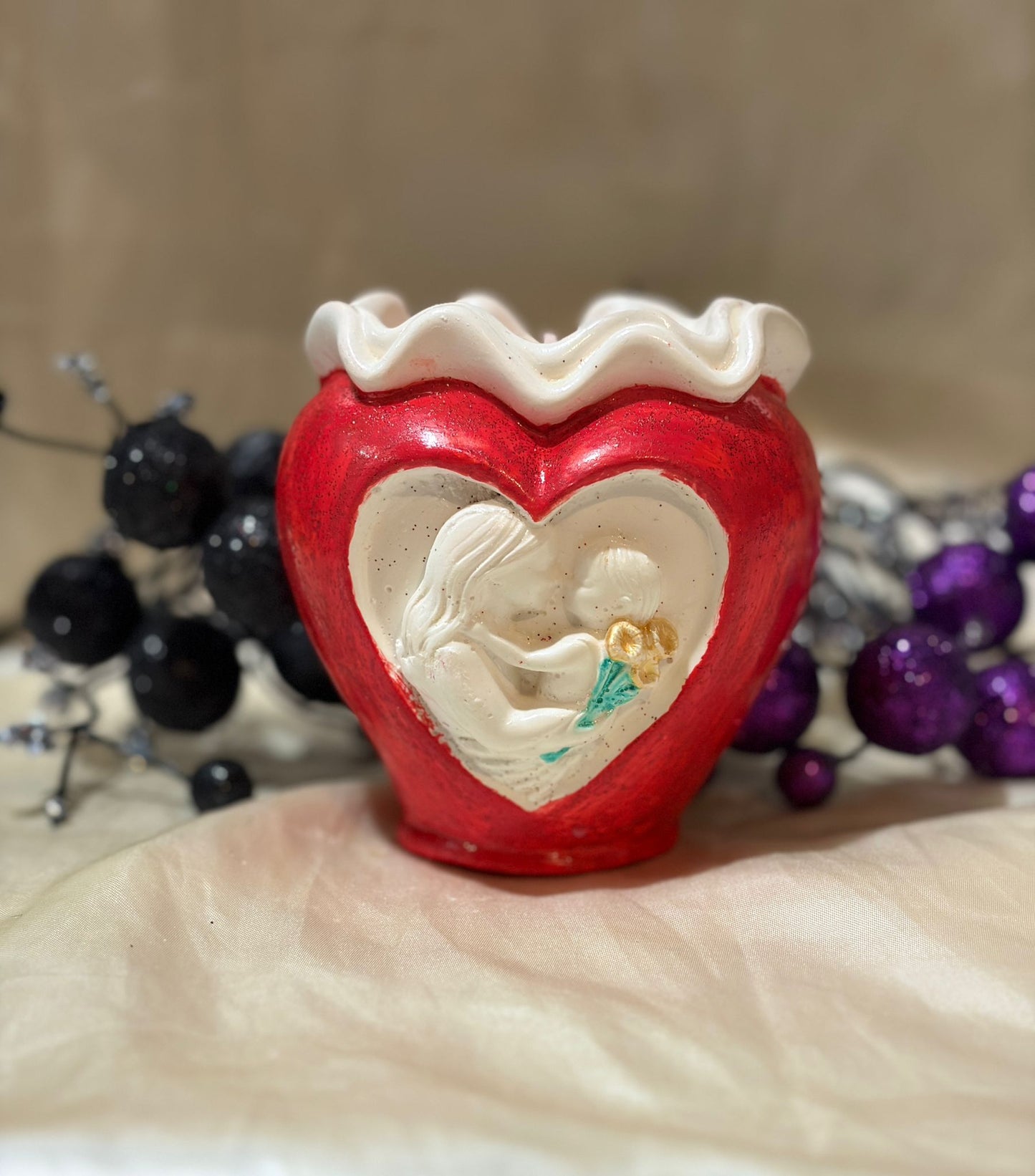 Mother & Child Candle - Red Edition - Mother's Day Gift