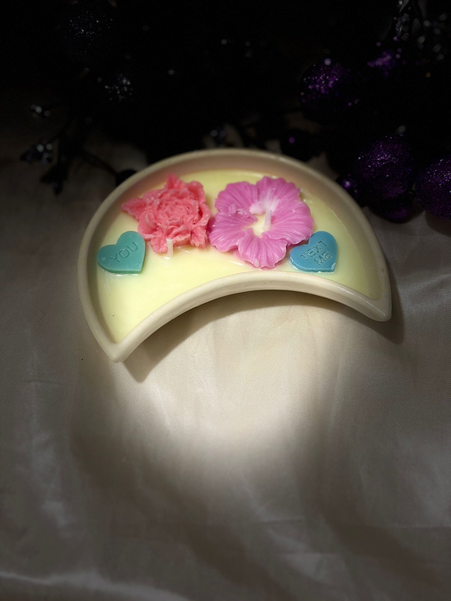 Floral Moon Candle - Pink Blossom - Mother's Day Gift