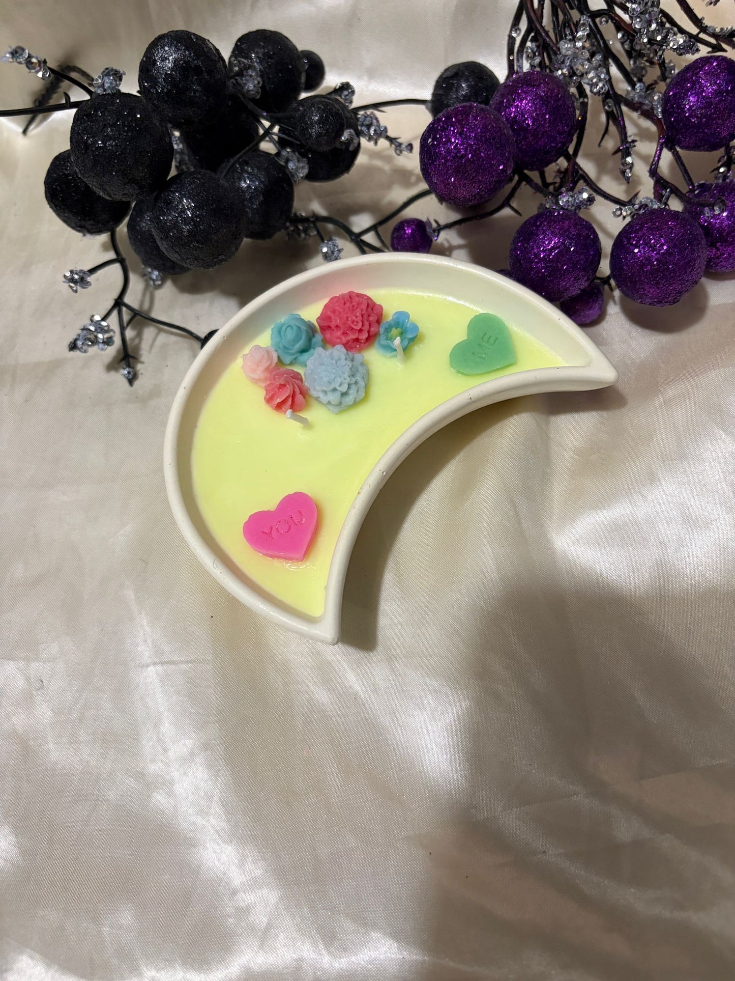 Floral Moon Candle - Pink Blossom - Mother's Day Gift