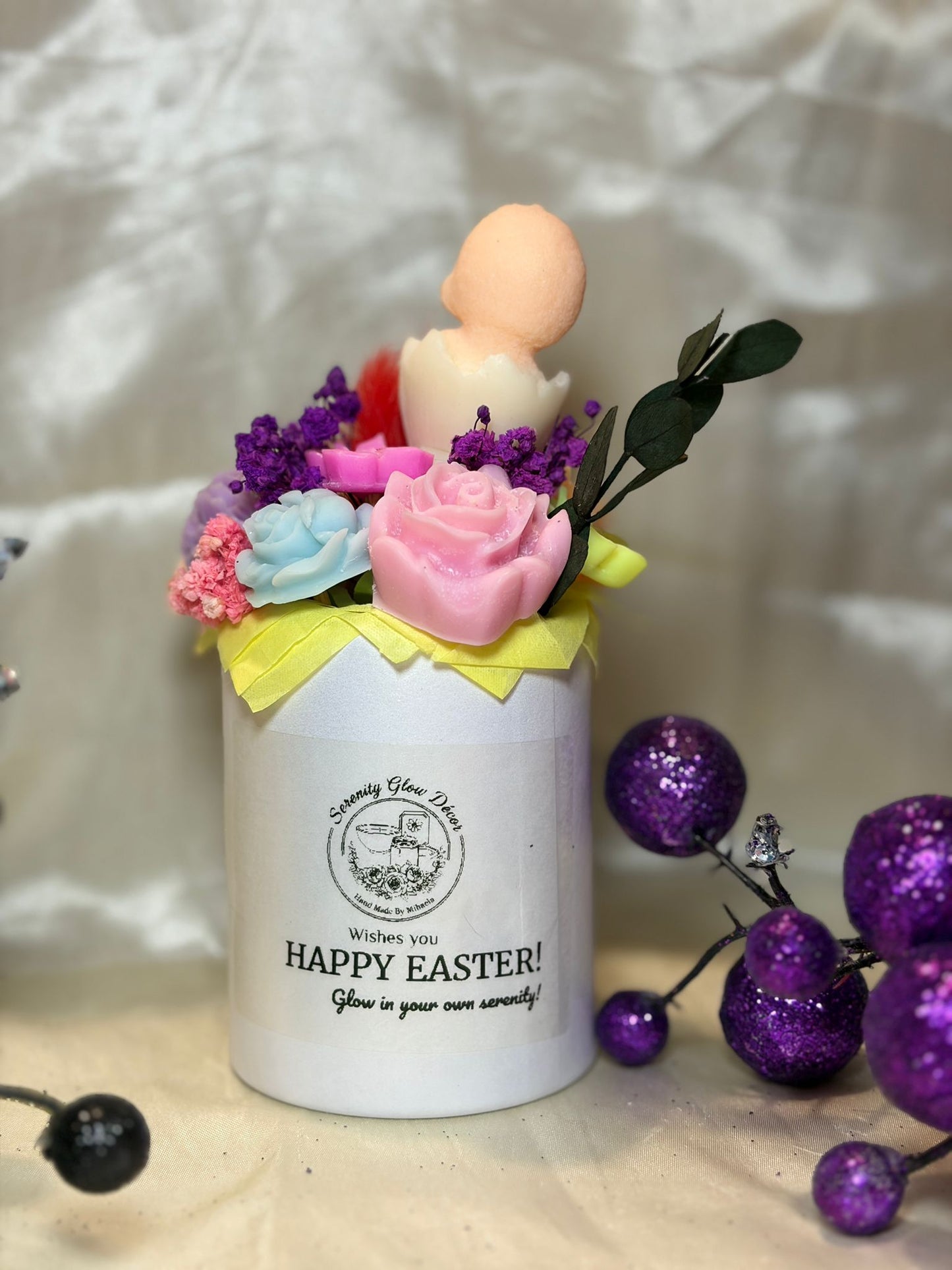 Easter Candle Gift Box Arrangement