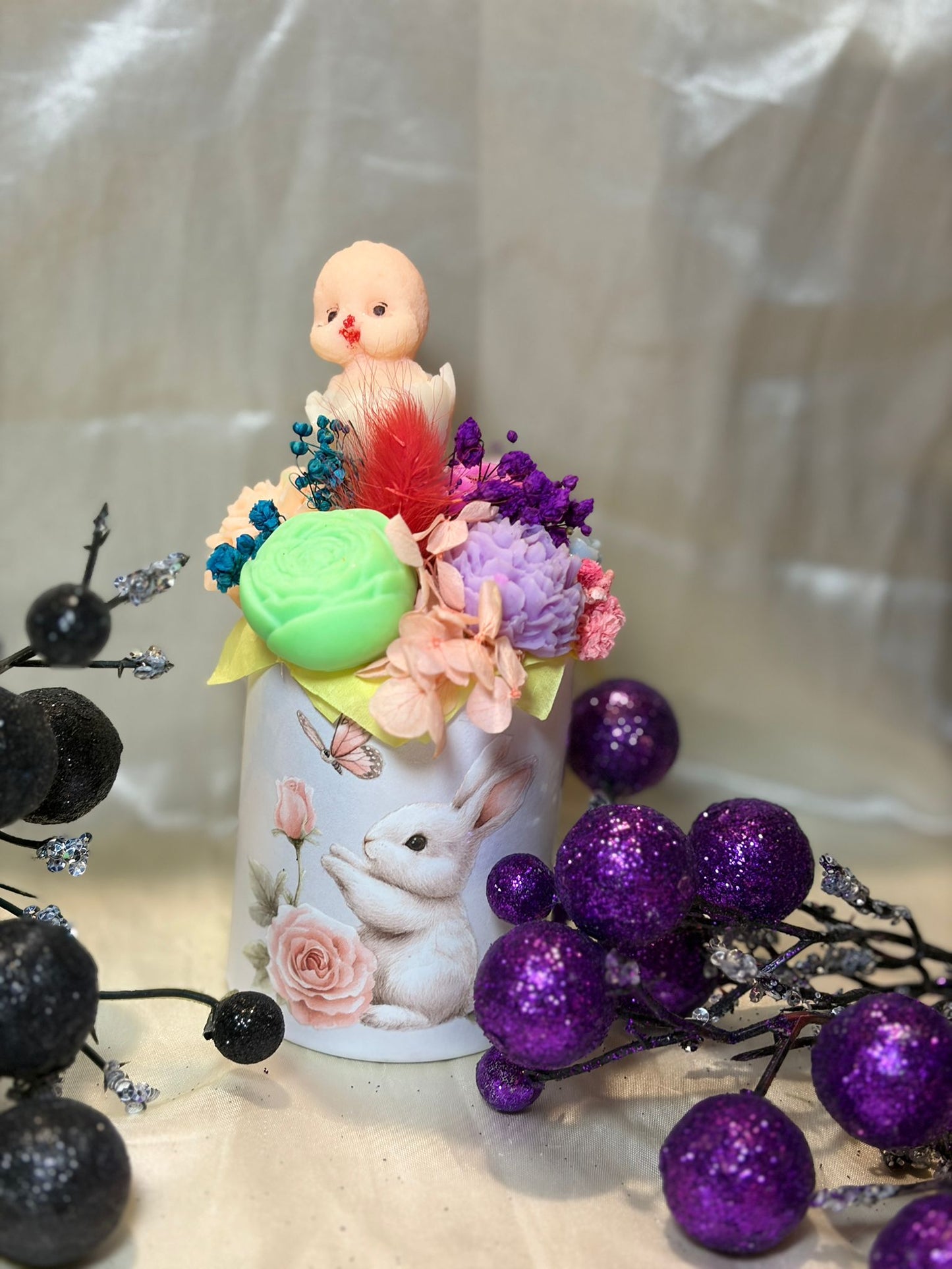 Easter Candle Gift Box Arrangement