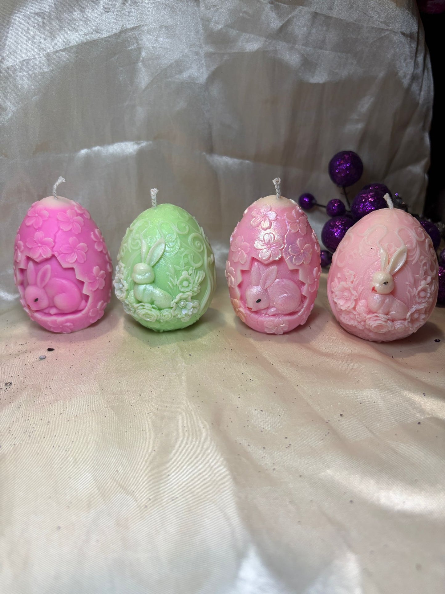 Easter Egg Candle – Floral Bunny