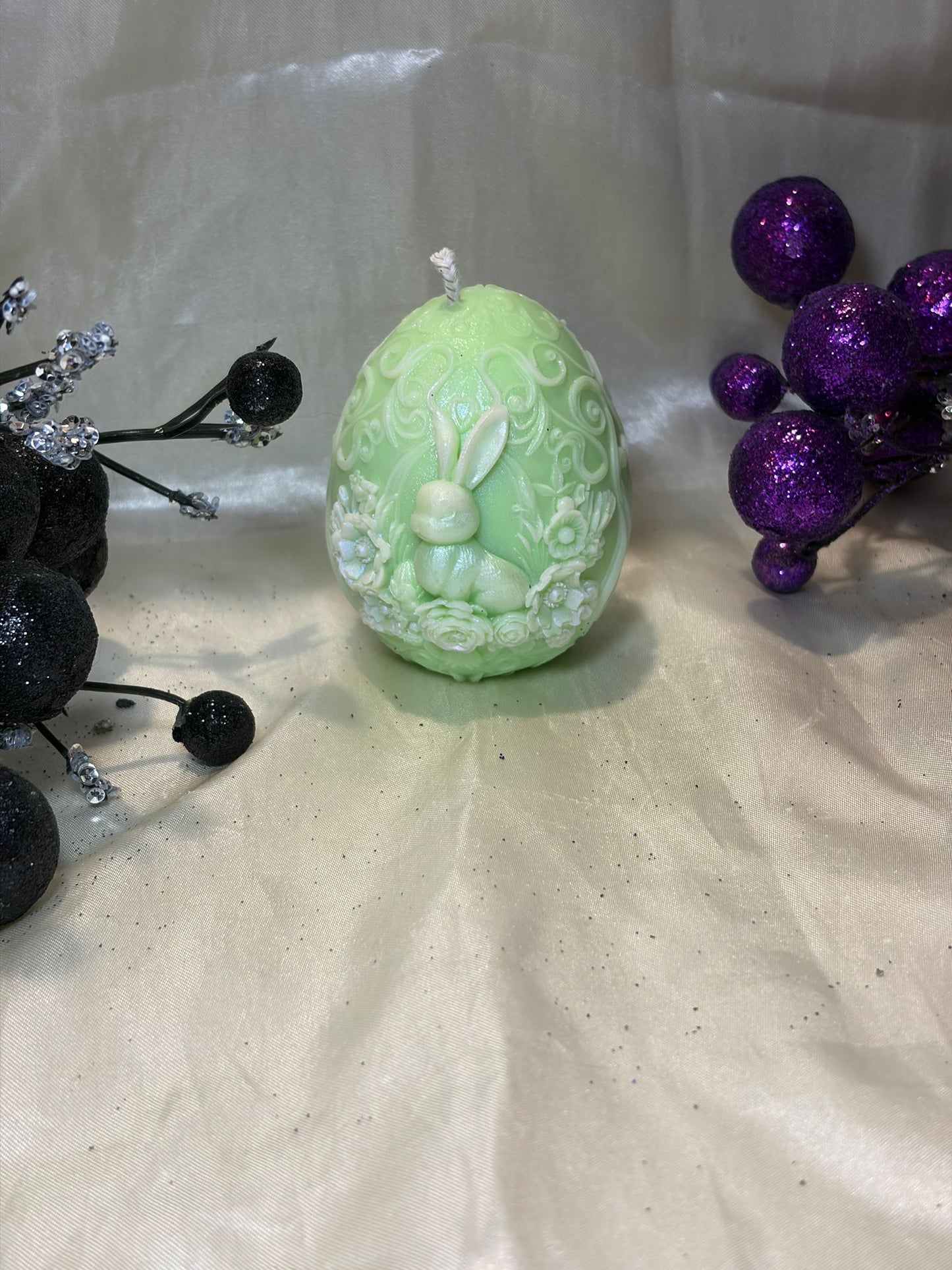 Easter Egg Candle – Floral Bunny