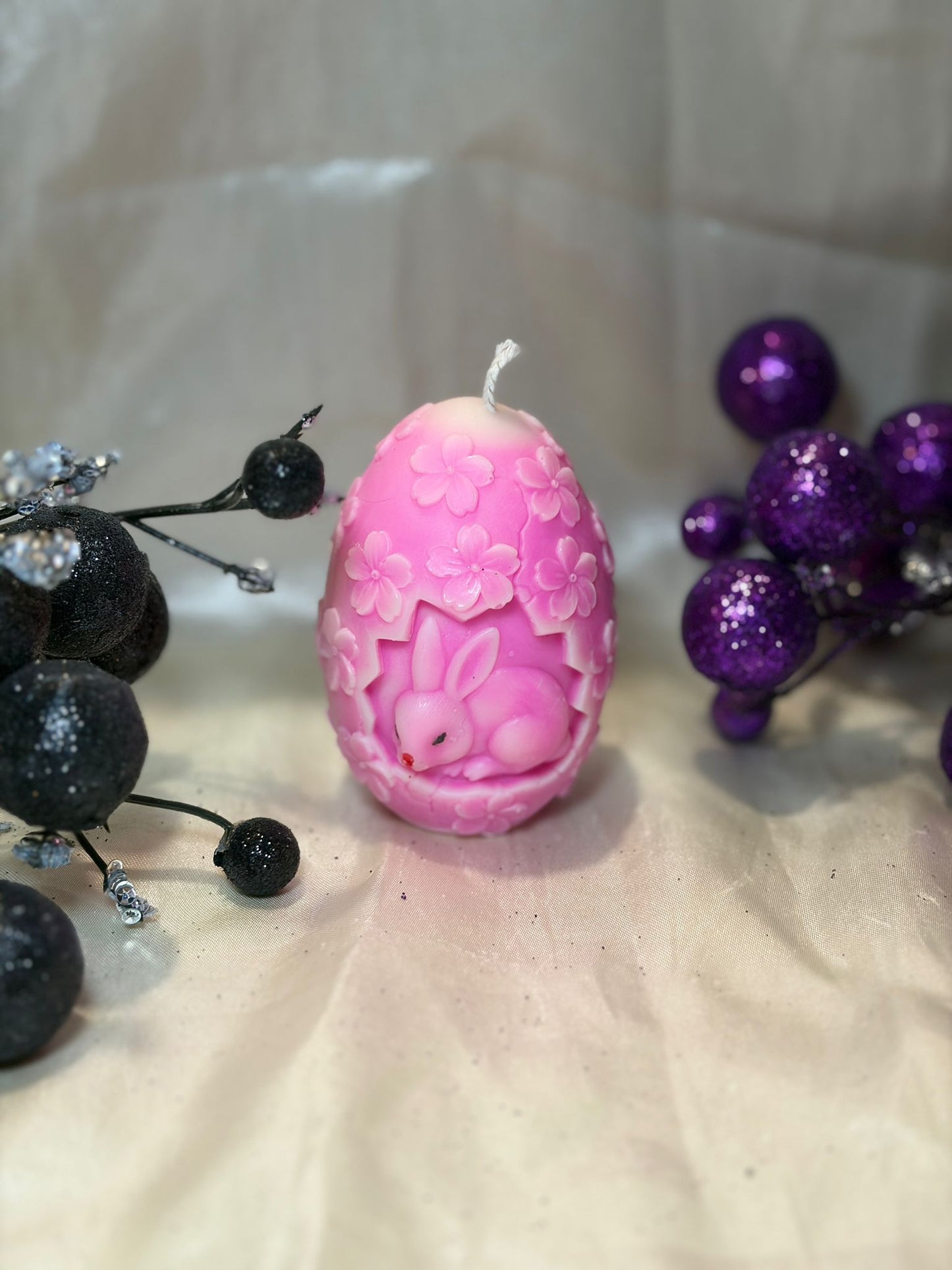 Easter Egg Candle – Floral Bunny