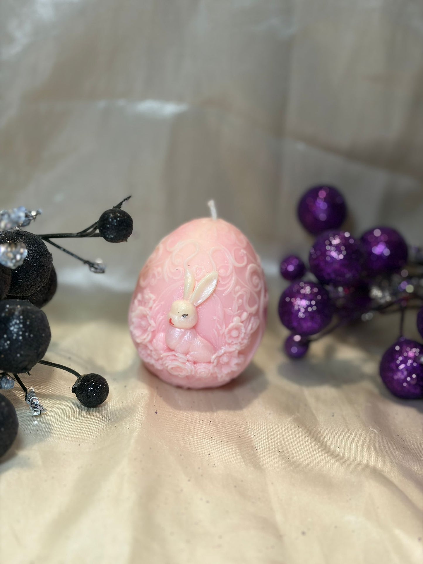 Easter Egg Candle – Floral Bunny