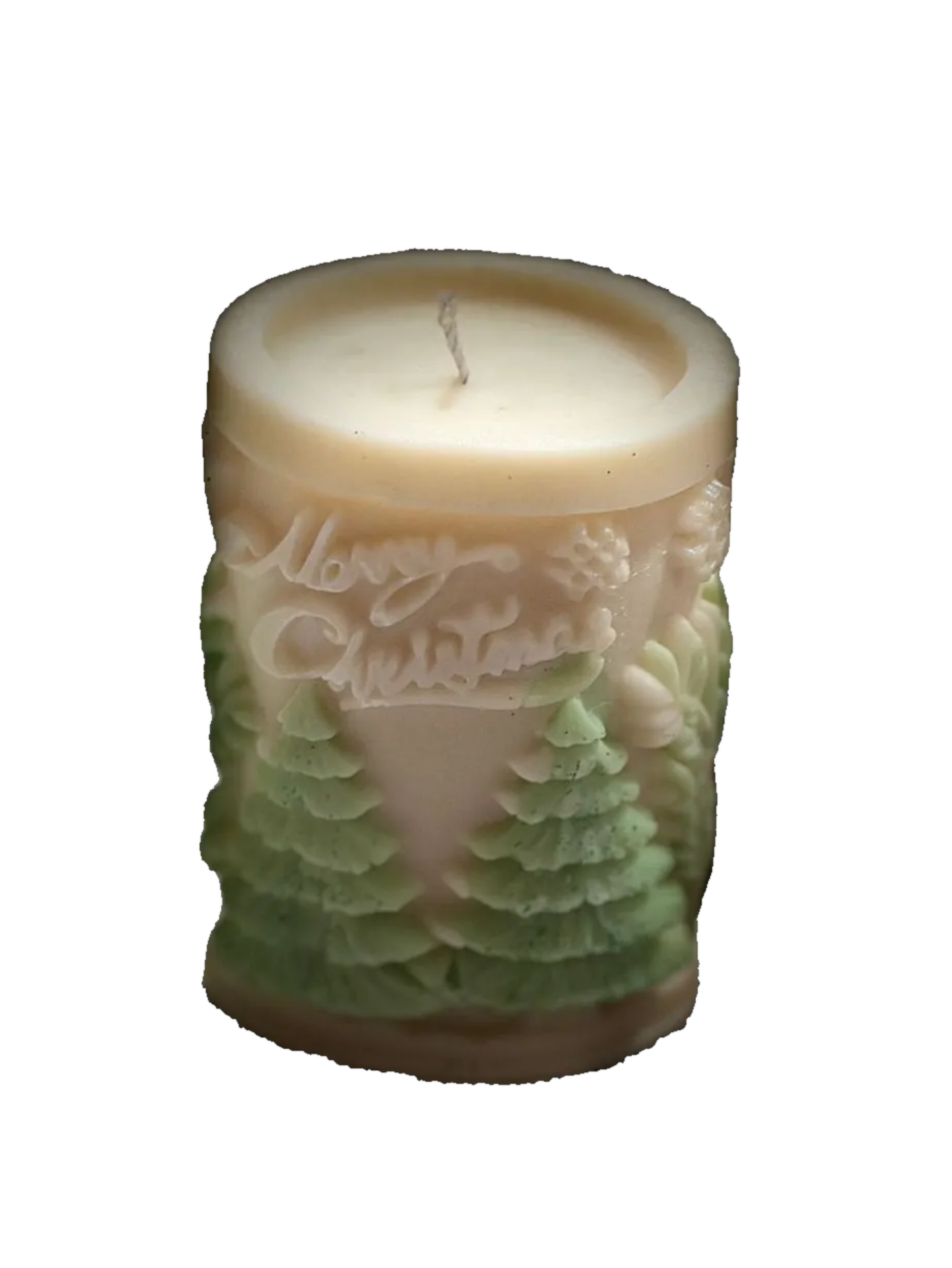 Festive Christmas Pillar Candle